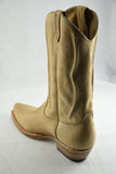 Loblan 2616 Tan Waxy Leather Cowboy Boots Hand Made Classic Biker Western 206 - BOOTSANDLEATHER