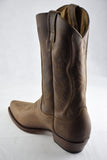 Loblan 2616 Brown Waxy Leather Cowboy Boots Hand Made Classic Biker Western 206 - BOOTSANDLEATHER