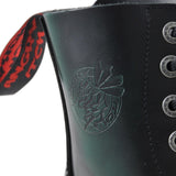 Angry Itch 8 Hole Punk Green Rub Off Leather Combat Boots Ranger Steel Toe Side - BOOTSANDLEATHER