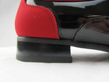 Rossellini Armando Mens Shoes Black Patent Red Nubuck Lace Up Pointed Casual - BOOTSANDLEATHER