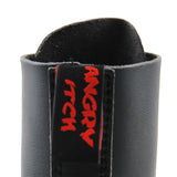 Angry Itch 8 Hole Black Combat Vegan Leather Army Ranger Boots Steel Toe Zip - BOOTSANDLEATHER