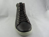 Harley Davidson Oberlin Dark Brown Leather Biker Men Shoes High Top Sneaker Zip - BOOTSANDLEATHER