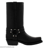 Grinders New Renegade High Biker Black Leather Boots Bike - BOOTSANDLEATHER