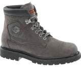 Harley Davidson Men Bayport Grey Leather Boots Biker Ride Trailer - BOOTSANDLEATHER