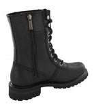 Harley Davidson Shoes - Boots Matisa - Black 10" Lace Up Boot Leather Zip Biker - BOOTSANDLEATHER