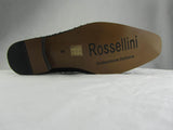 Rossellini Baldoria Mens Shoes Black Faux Suede Studded Heel Loafer Mocasin - BOOTSANDLEATHER