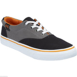 Harley Davidson Genuine Lawthorn Black Grey Mens Biker Trainers Relax Lace Shoes - BOOTSANDLEATHER