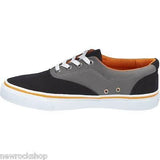 Harley Davidson Genuine Lawthorn Black Grey Mens Biker Trainers Relax Lace Shoes - BOOTSANDLEATHER