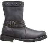 Harley Davidson Ladies Mandy Grey Slate Leather Boot  Biker Boots Straps Rider - BOOTSANDLEATHER