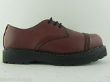 Grinders Regent Ladies Shoes Red Cherry Leather Safety Steel Cap Unisex Boot - BOOTSANDLEATHER