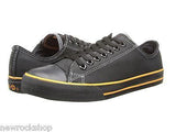 Harley Davidson Ladies Zia Sneakers Black Leather Lace Up Biker Trainers Shoes - BOOTSANDLEATHER