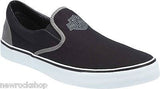 Harley Davidson Genuine Marchmont Black  Grey Mens Biker Slip On Relax Shoes - BOOTSANDLEATHER