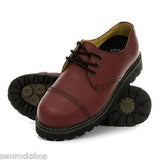 Grinders Regent Ladies Shoes Red Cherry Leather Safety Steel Cap Unisex Boot - BOOTSANDLEATHER