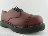 Grinders Regent Ladies Shoes Red Cherry Leather Safety Steel Cap Unisex Boot - BOOTSANDLEATHER