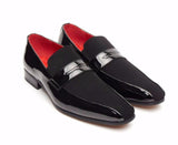 Rossellini Montez Men Black Suede Patent Brogues Ankle Boots Leather Lined Heel - BOOTSANDLEATHER