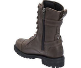 Harley Davidson Balsa Biker Boots Grey Stone Leather Ankle Lace Up Combat Boot - BOOTSANDLEATHER