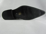 Rossellini Benitez Men Shoes Black Leather Snake Skin Lined Metal Pointed Rock - BOOTSANDLEATHER