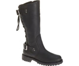 Harley Davidson Alexa Ladies Biker Boots Black Leather Back Lace Riding Boot - BOOTSANDLEATHER