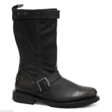 Harley Davidson Ladies Dulcie Black Leather Boot Zip Cowboy Biker Boots Dulice - BOOTSANDLEATHER