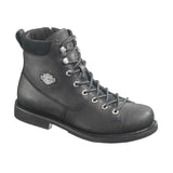 Harley Davidson New Aaron Men Black Leather Biker Boots Rocks Bike Lace Up - BOOTSANDLEATHER