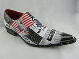 New Rossellini Retro1 Mens Leather Lined Pointed Shoes Multicolor Usa News Rock - BOOTSANDLEATHER