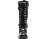 Harley Davidson Harland Biker Boots Black Leather Lace Up Motorbike Ladies Boot - BOOTSANDLEATHER