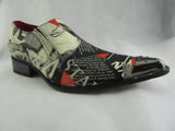New Rossellini Marilyn  Mens Leather Lined  Pointed Shoes Multicolor News Rock - BOOTSANDLEATHER