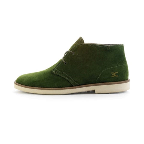 Hey Dude Torino 2 Eye Men Boots Desert Green Suede Winter  Boots White Sole - BOOTSANDLEATHER