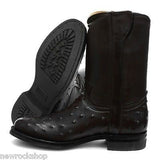 Grinders New Mens Vegas Boot Black Biker Cowboy Western Leather Boots - BOOTSANDLEATHER