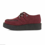 Tuk Av8840 T.U.K. Unisex Shoes Creepers  Red Burgundy Bordeaux Suede Av8840 - BOOTSANDLEATHER