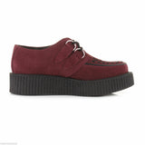 Tuk Av8840 T.U.K. Unisex Shoes Creepers  Red Burgundy Bordeaux Suede Av8840 - BOOTSANDLEATHER