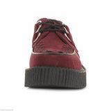 Tuk Av8840 T.U.K. Unisex Shoes Creepers  Red Burgundy Bordeaux Suede Av8840 - BOOTSANDLEATHER