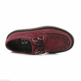 Tuk Av8840 T.U.K. Unisex Shoes Creepers  Red Burgundy Bordeaux Suede Av8840 - BOOTSANDLEATHER
