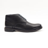 Lucini Formal Men Black Leather Formal Heels Lace-Up 5 Hole Boots Wedding Office - BOOTSANDLEATHER