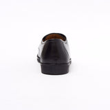 Lucini Formal Men Black Leather 4 Eyelet Comfort Shoes Wedding Office Work - BOOTSANDLEATHER