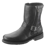 Harley Davidson New Karl Black Leather Biker Boots Rock Zip Buckle  Motorbike - BOOTSANDLEATHER