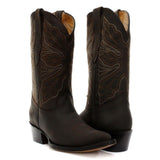 Grinders Dallas Brown Western Cowboy Ladies Leather Boots - BOOTSANDLEATHER