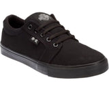 Harley Davidson Ellis Black Mens Canvas Trainers Relax Lace Up Shoes - BOOTSANDLEATHER