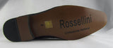 Rossellini Carlo Mens Shoes Black Faux Suede Studded Heel Loafer Moccasin - BOOTSANDLEATHER