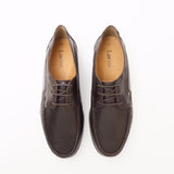 Lucini Formal Men Brown Sheep Leather 3 Eyelet Comfort Shoes Wedding Office Work - BOOTSANDLEATHER