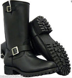 Grinders New Wild One Men'S Black Leather Biker Boots Bike - BOOTSANDLEATHER