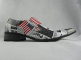 New Rossellini Retro1 Mens Leather Lined Pointed Shoes Multicolor Usa News Rock - BOOTSANDLEATHER
