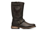 Harley Davidson Clint Mens Brown Eagle Leather Condctor Biker Zip Boots Original - BOOTSANDLEATHER