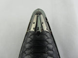Rossellini Benitez Mens Shoes Black Leather Lined Metal Pointed Rock Shoe - BOOTSANDLEATHER