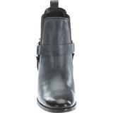 Harley Davidson New Ladies Grey Leather Catalani Chunk Heel Biker Boots Ash - BOOTSANDLEATHER