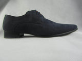 Rossellini Azzurra Mens Shoes Blue Faux Suede Lace Up Pointed Casual Shoe - BOOTSANDLEATHER