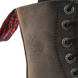 Angry Itch 8 Hole Punk Vintage Brown Leather Army Ranger Boot  Steel Toe - BOOTSANDLEATHER