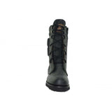 Loblan 2024 Black Biker Boots Combat Military Lace Up Handmade Boot Side Pocket - BOOTSANDLEATHER