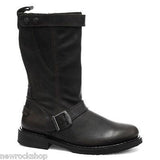 Harley Davidson Ladies Dulcie Black Leather Boot Zip Cowboy Biker Boots Dulice - BOOTSANDLEATHER