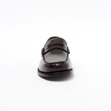 Lucini Formal Men Red Oxblood Leather Moccasin Heels Shoes Goodyear Welted - BOOTSANDLEATHER